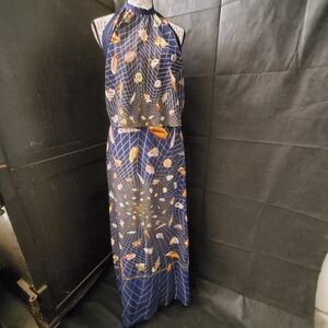 Vintage Gucci Seashell-patterned Silk Matching Skirt and Halter, c. 1960s-70s